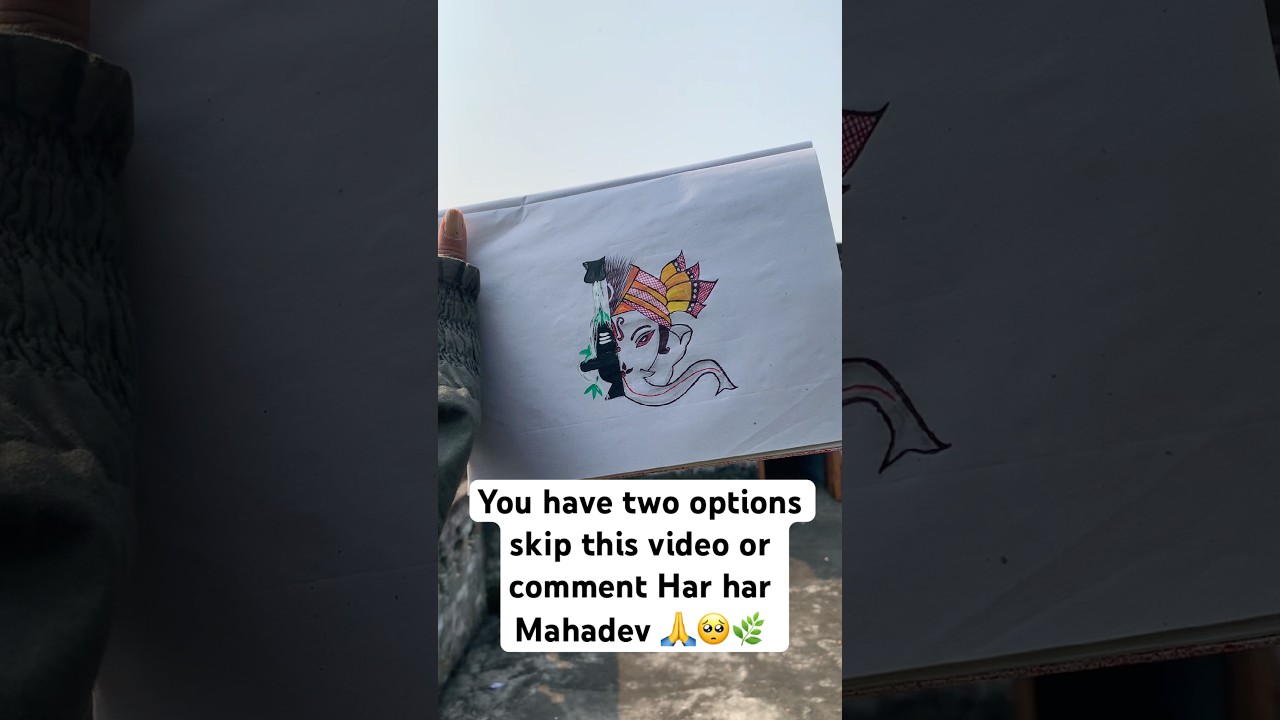 Bholenath art with Bappa 🙏🥰 #shorts #mahadev #bappa #artist