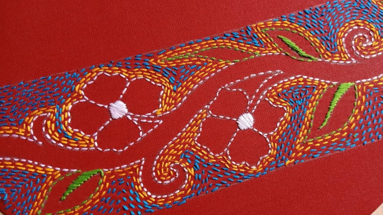 Traditional Nakshi Kantha Design New Stitch by Hand Embroidery-128, नोक्षी कथा डिजाइन, Nakshi Katha