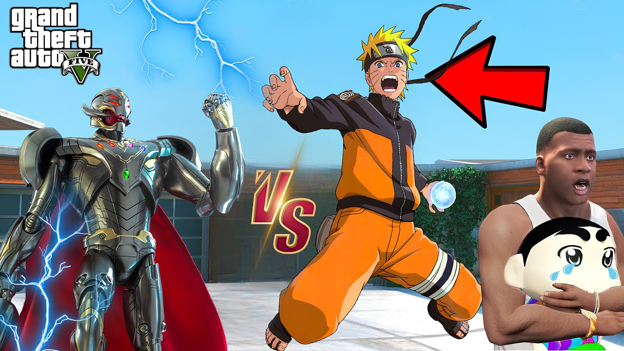 GTA 5 : Franklin & Shinchan ATTACKED by Ultron in GTA 5!