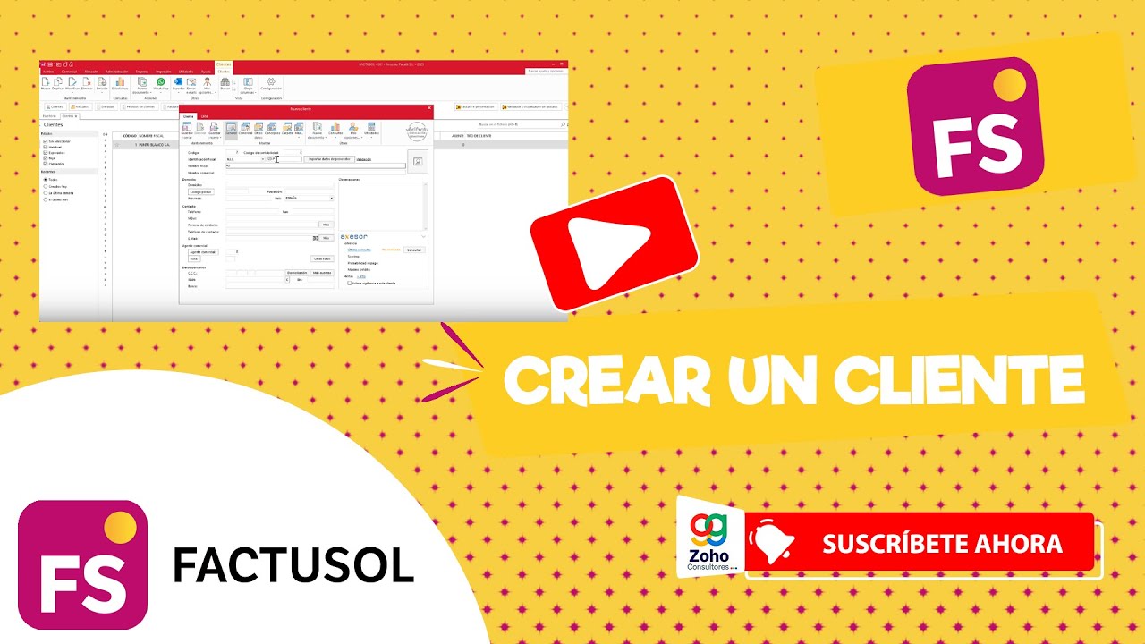 Cómo dar de alta un cliente en Factusol fácilmente