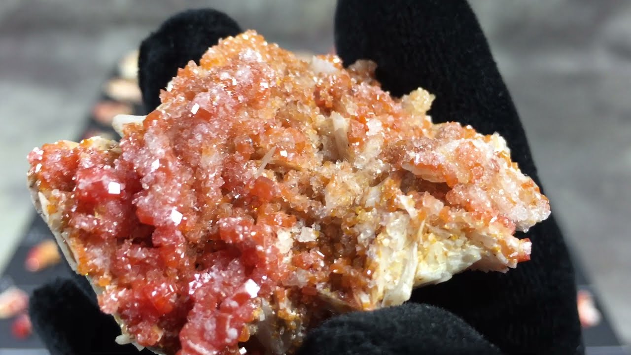 Vanadinite on Barite Clusters for sale at Healing Stones for You - Stones J1 thru K7