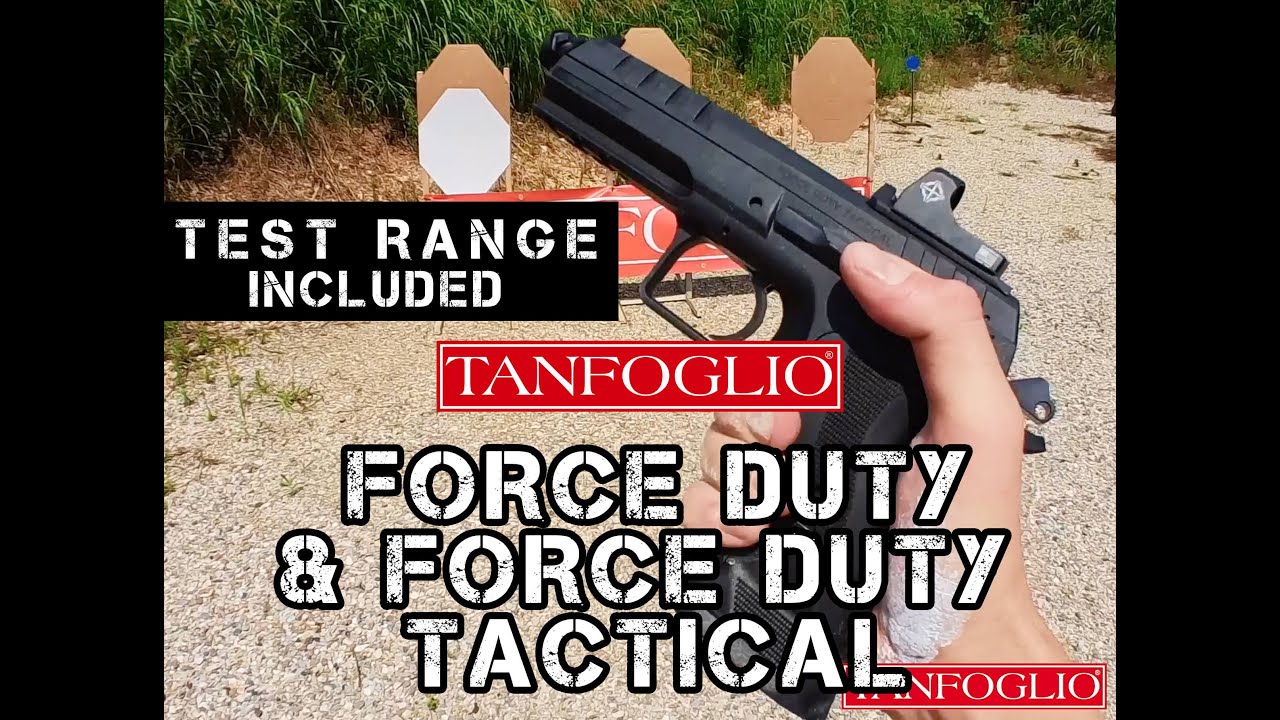 Tanfoglio FORCE DUTY & FORCE DUTY TACTICAL - Gun presentation and shooting range test - ENG Language
