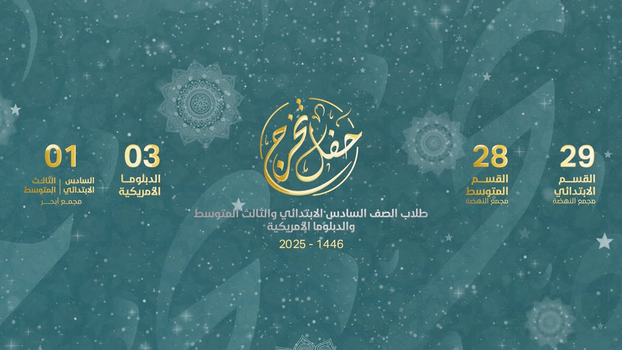 مدارس قرطبة الأهلية | حفل تخرج طلاب السادس الإبتدائي والثالث المتوسط والدبلوما الأمريكية
