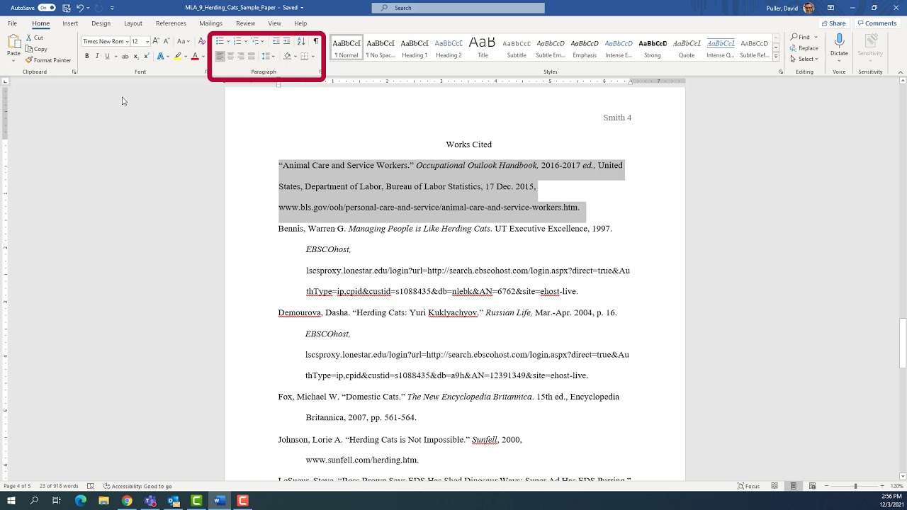 How to Set up Hanging Indent in MS Word