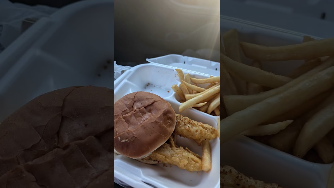 Reviewing Captain D's! As shown on the picture I got the Giant Fish sandwich it was good! 10/10