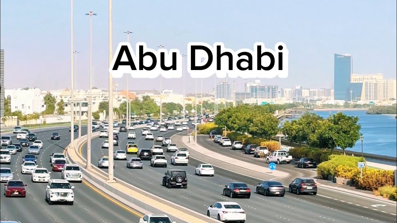 Abu Dhabi in 4K Drive, Masdar City, passing Abu Dhabi International Airport