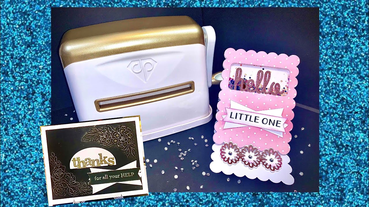 Diamond Press Marquise Gold New Die Cutting Machine Review with Easel Shaker card project unboxing