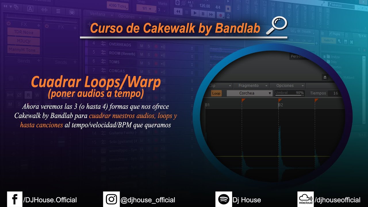 Cakewalk by Bandlab | Poner a tempo loops/Cuadrar audios/Warp