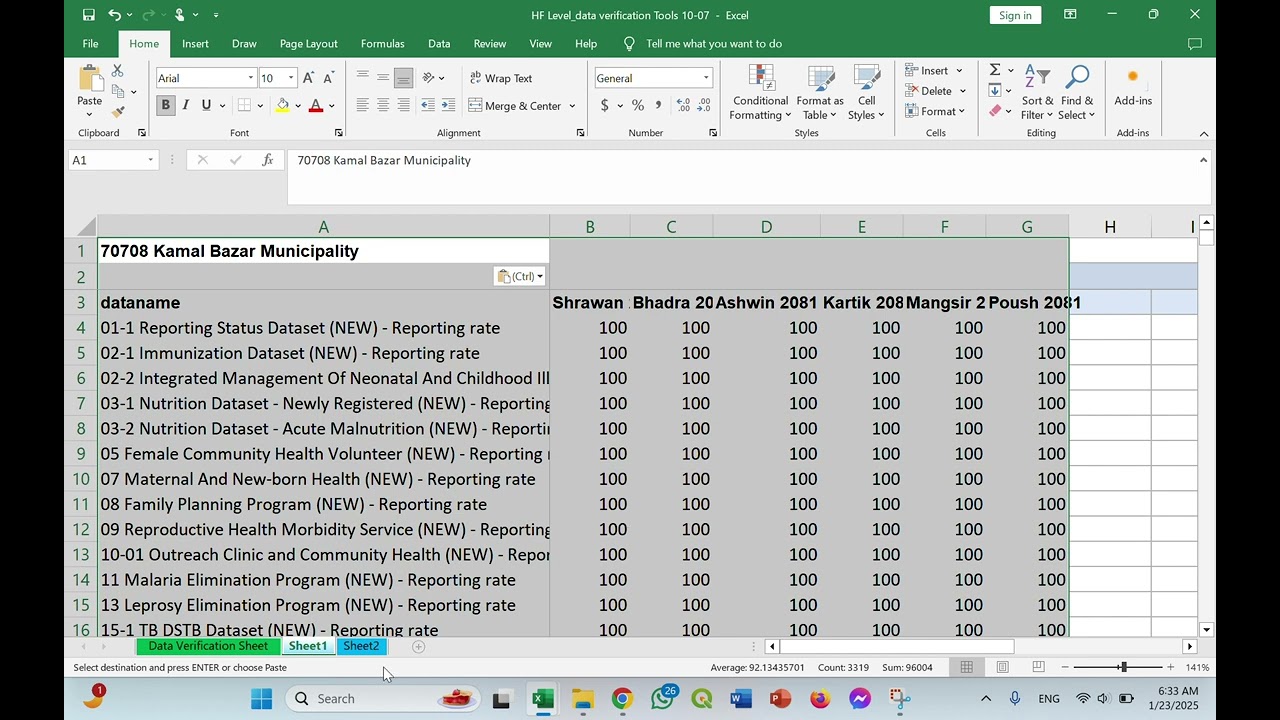 DHIS-2 Data Verification Tool