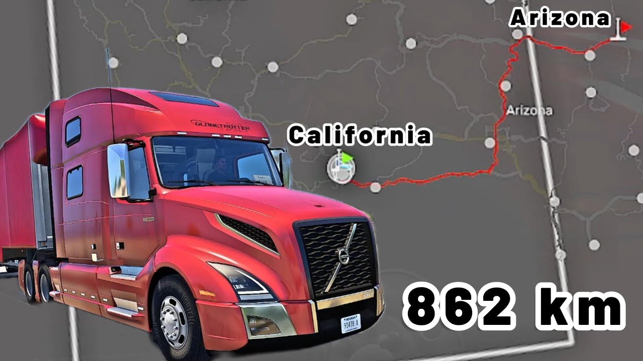 POV ; California To Arizona By Road 862 km Long Drive .