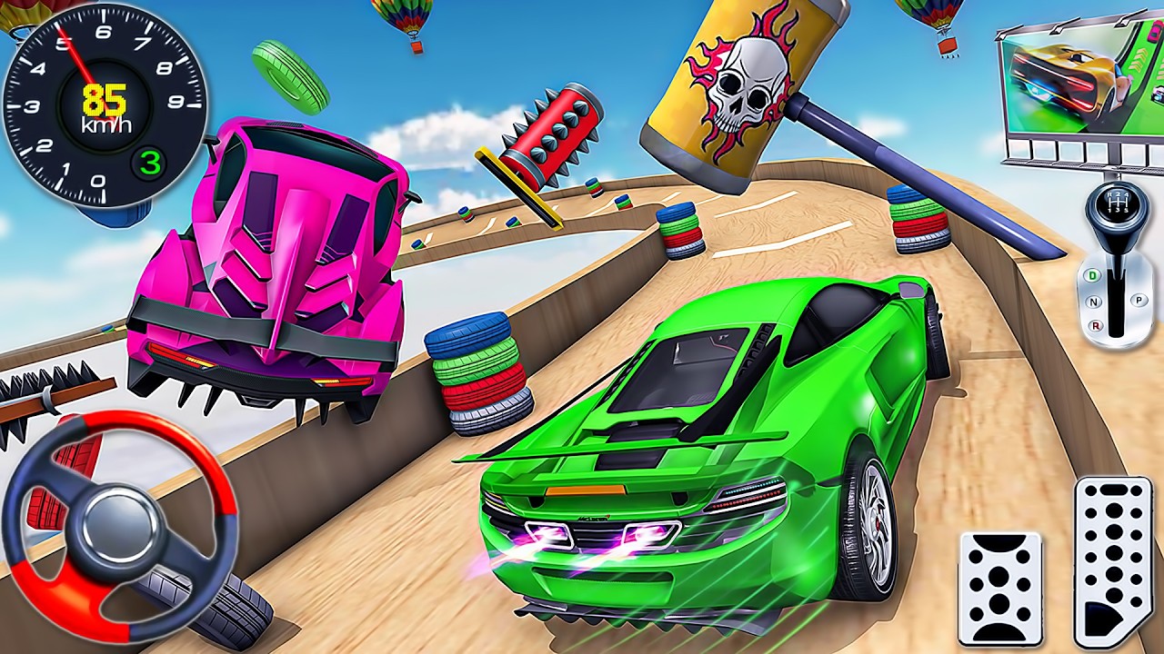 GT Car Stunt Racing Simulator 3D - Mega Ramp Impossible Sport Car Race - Android GamePlay