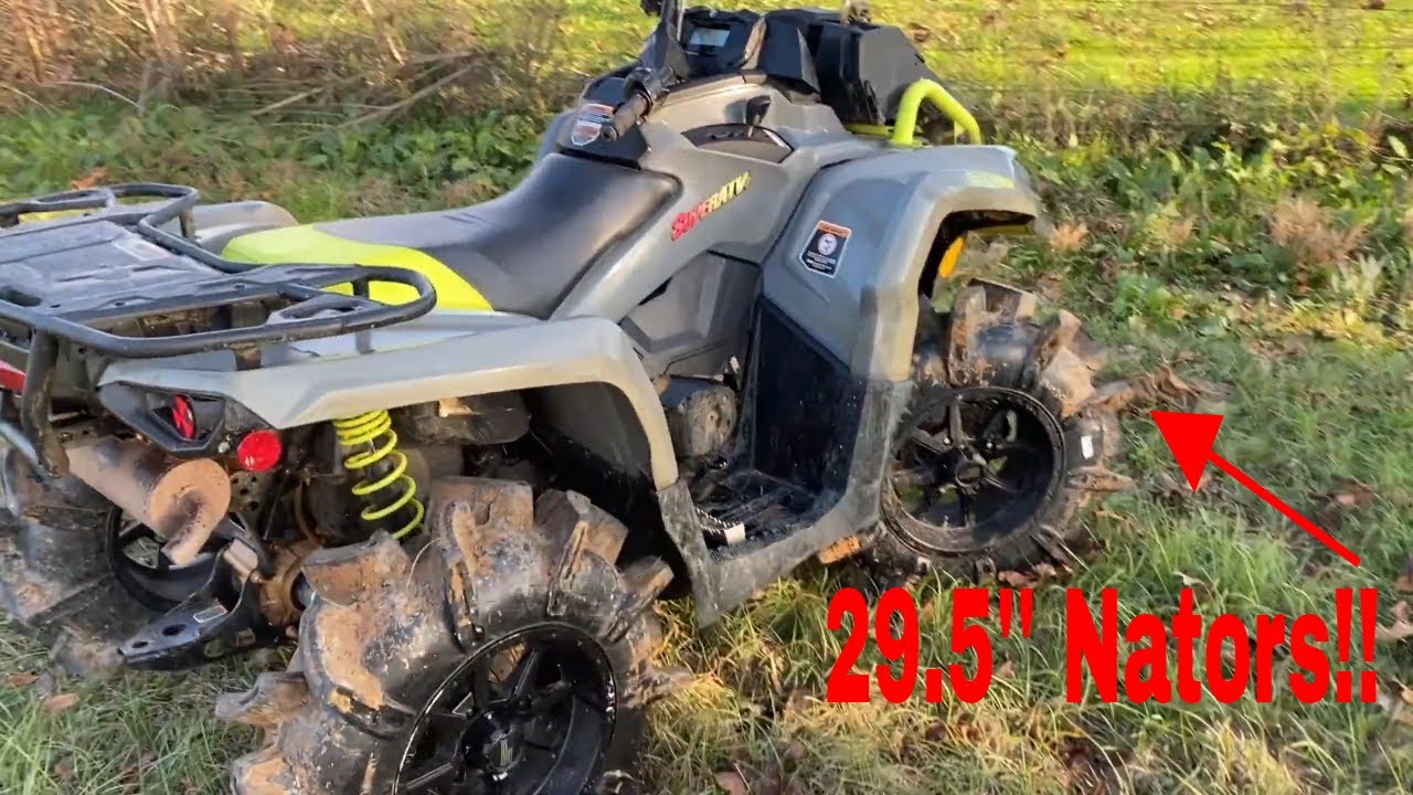 I PUT 29.5 ASSASINATORS ON  MY  OUTLANDER 570 XMR OUTLANDER !!