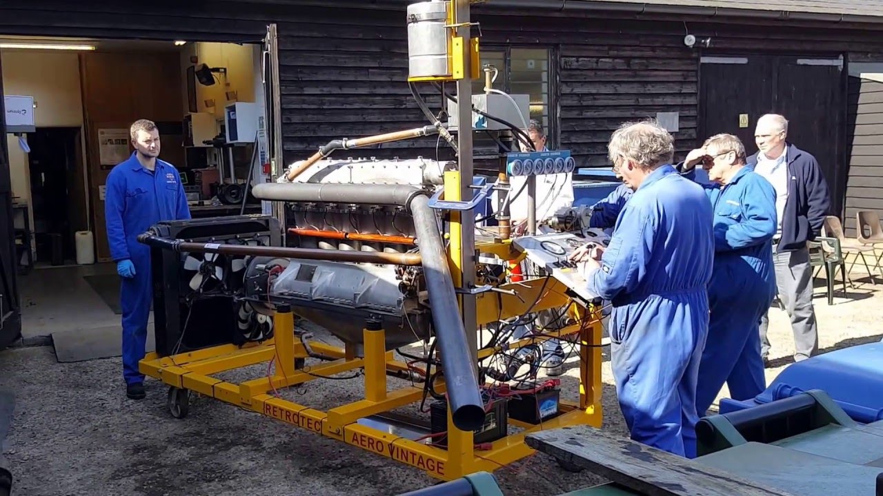 Siddeley Puma Aero Engine first Run @ Retrotec 20-04-2016