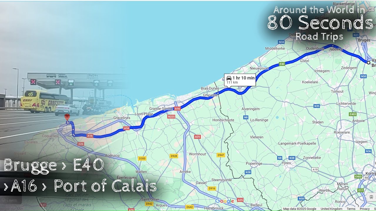 Brugge to Calais via the E40 and A16 | Road Trips
