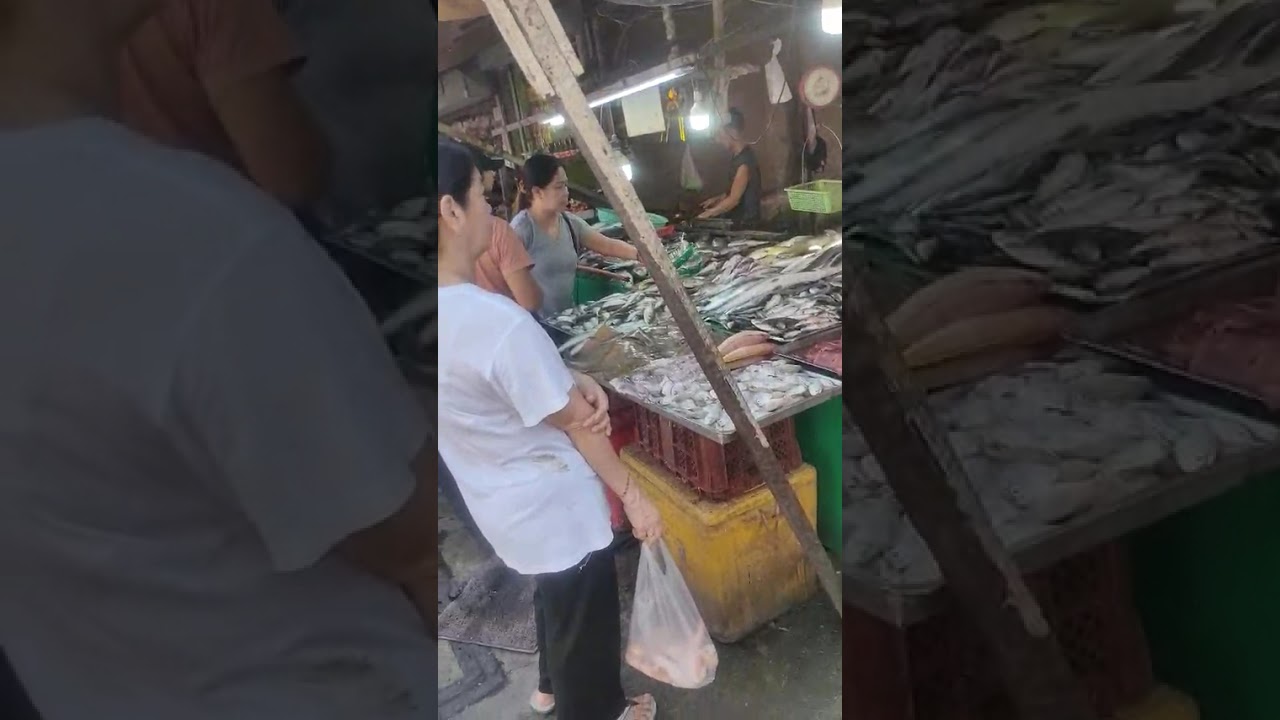 Buy vegetables and fish cook for dinner... morning market 