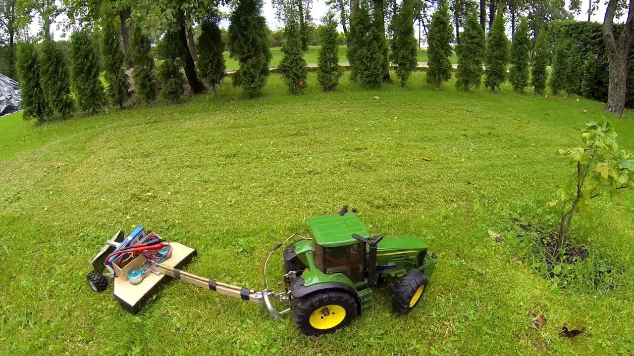 RC John Deere 1:13  umbau rc M&auml;hwerk final test2