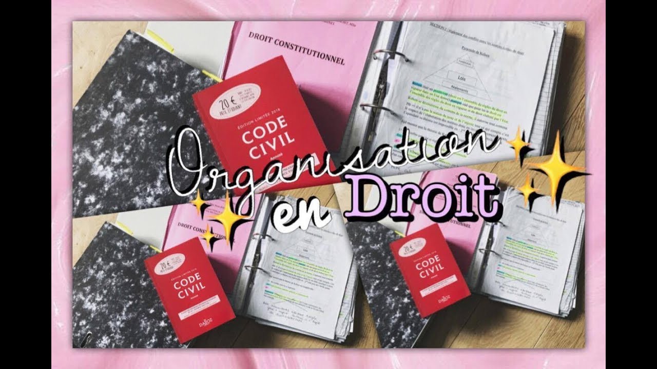 MON ORGANISATION EN FAC DE DROIT