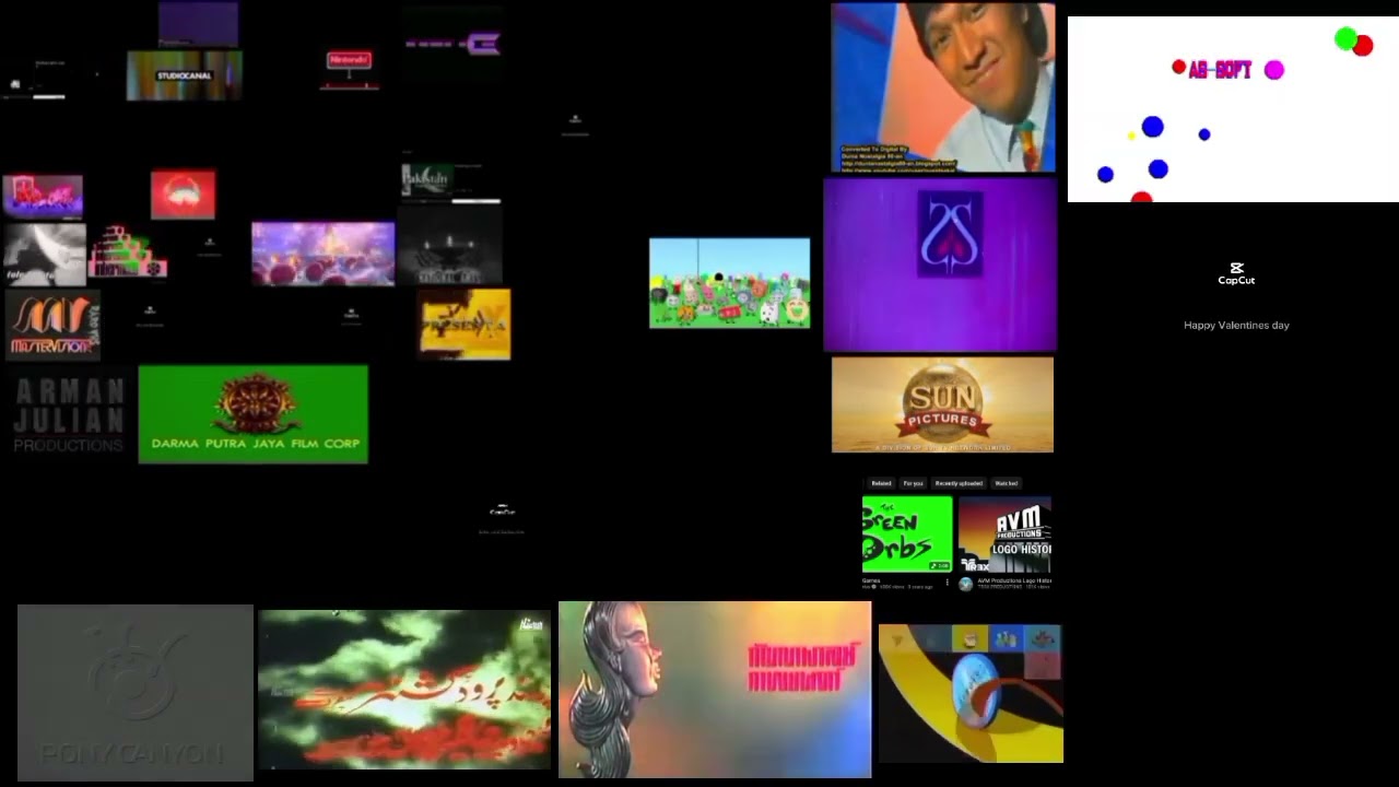 61 flashing lights logos played at once 