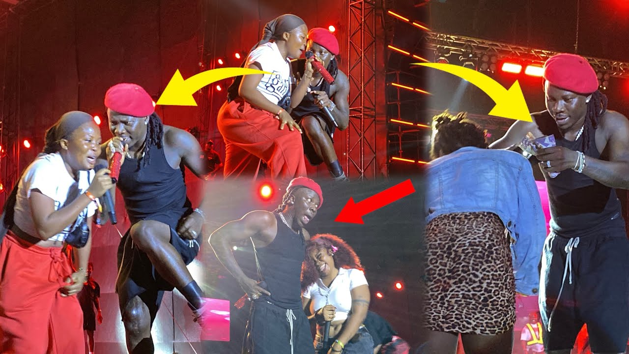 🔥🎤STONEBWOY Spread Money💵💰 on his Fans Singing INTO THE FUTURE + Epic FREESTYLE Challenge with fans
