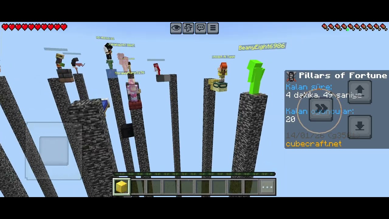 Ağlarla Cubecraft pillars of fortune oynuyoruz 