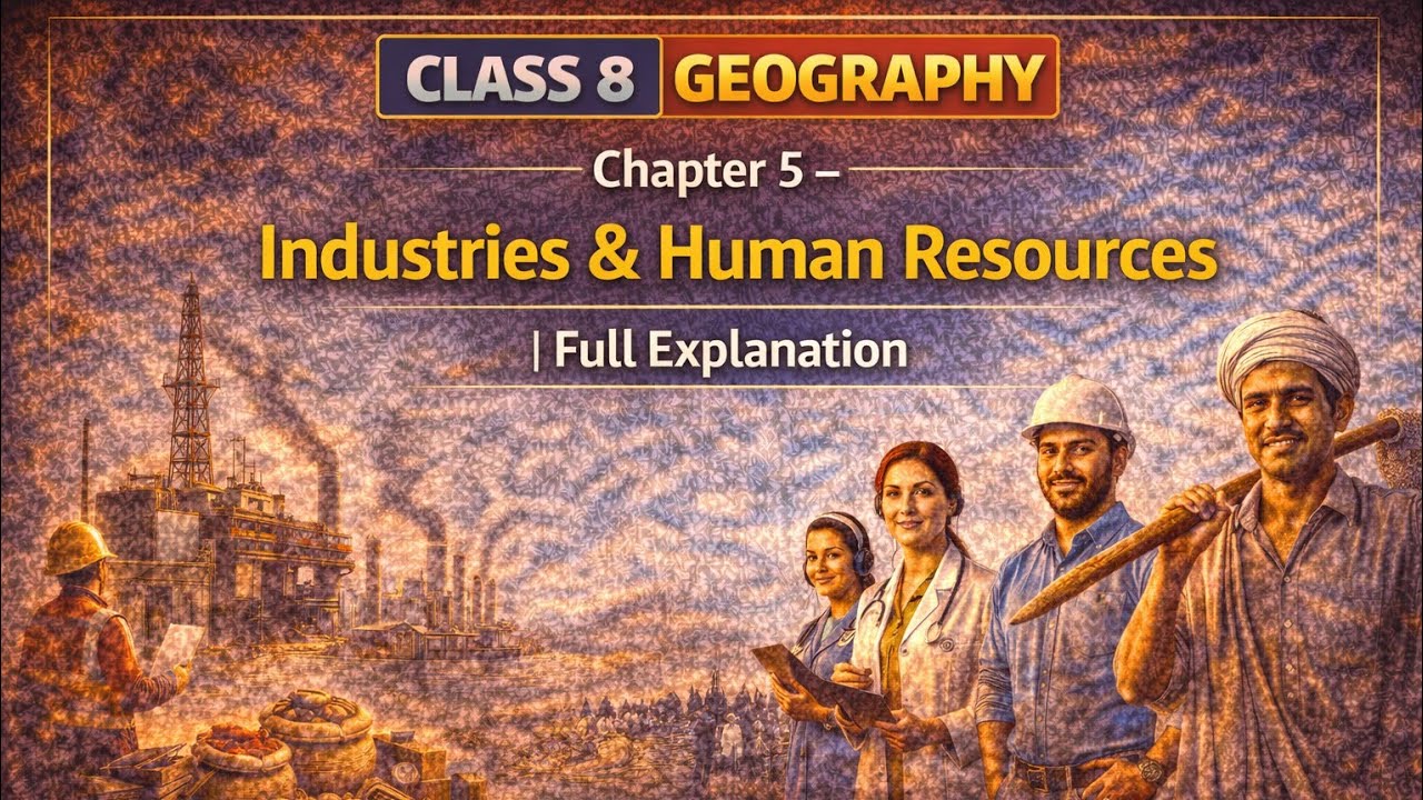 Class 8 Geography | Chapter 5 – Industries & Human Resources | Full Explanation