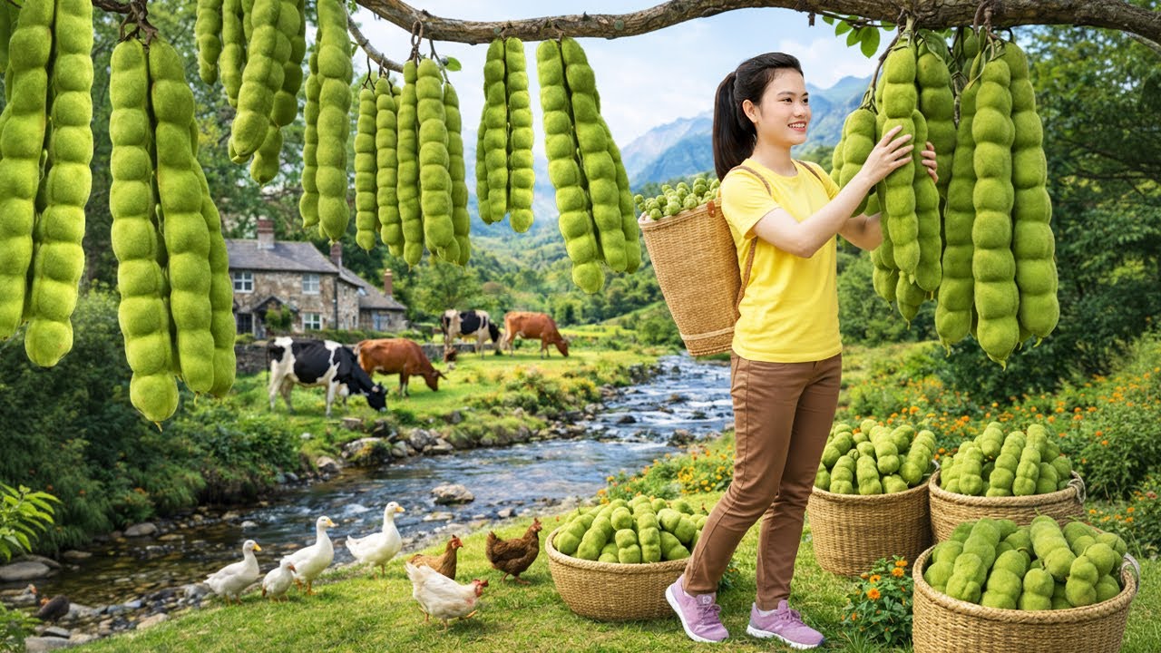 Harvesting 200kg of Super Large Wild Tamarinds to Sell at the Market| Thuy Countryside