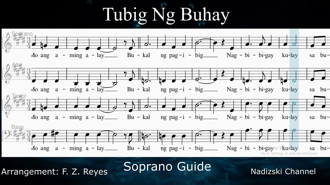 TUBIG NG BUHAY_Soprano Guide #easter