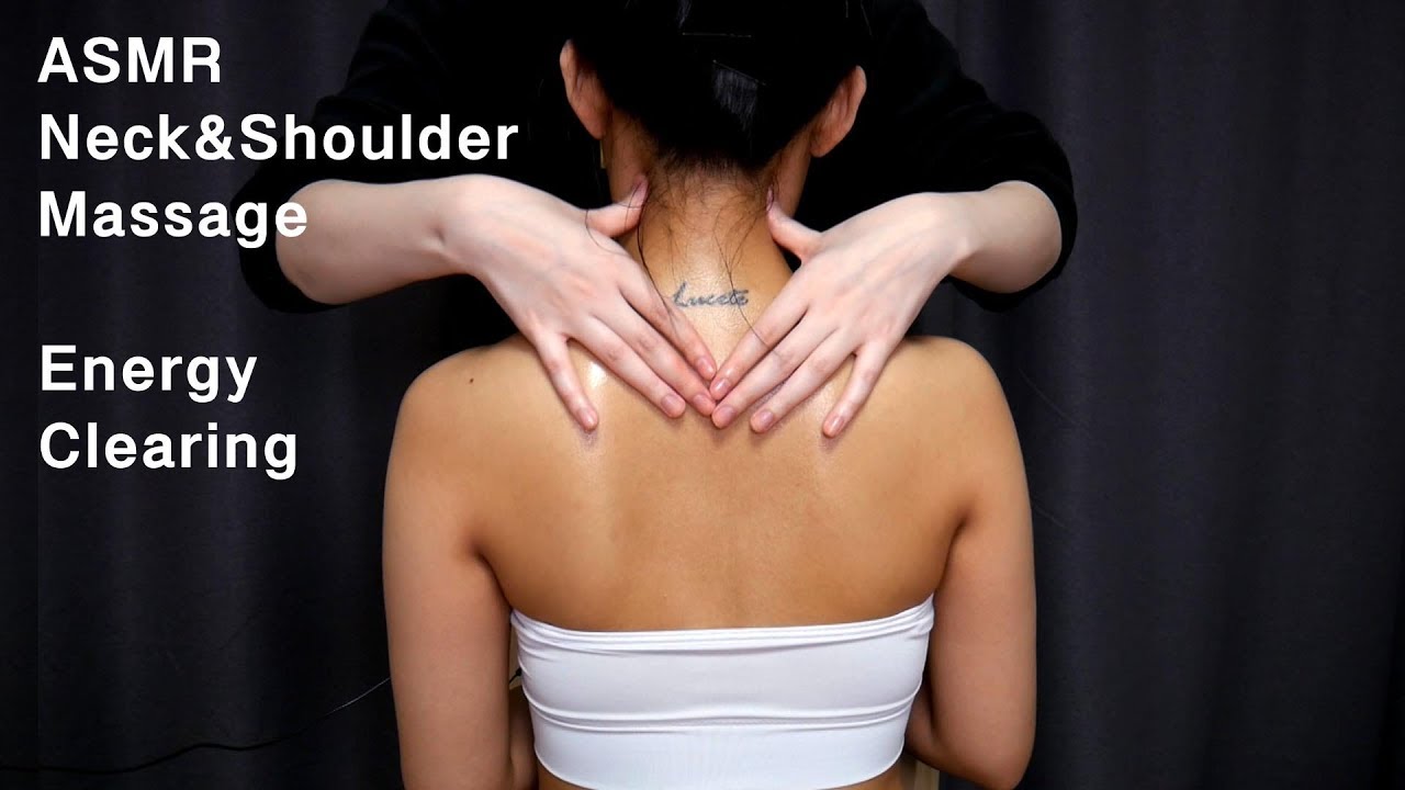 ASMR 팅글 오일 어깨마사지 / 친구 머리 빗기 / 에너지테라피 / Neck & Shoulder Oil Massage ASMR
