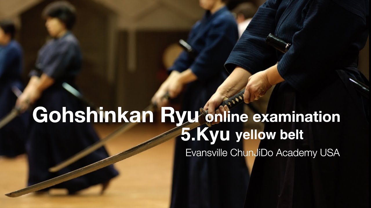 Online Examination 5. Kyu ( yellow belt ) Gohshinkan Ryu at Evansville ChunJido Academy  USA