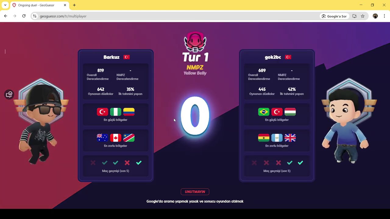 GEOGUESSR NMPZ(HAREKET ETME, ZOOMLAMA, ETRAFA BAKMA YASAK) MODUNDA OYNADIM, ÇOK ZOR OLDU!