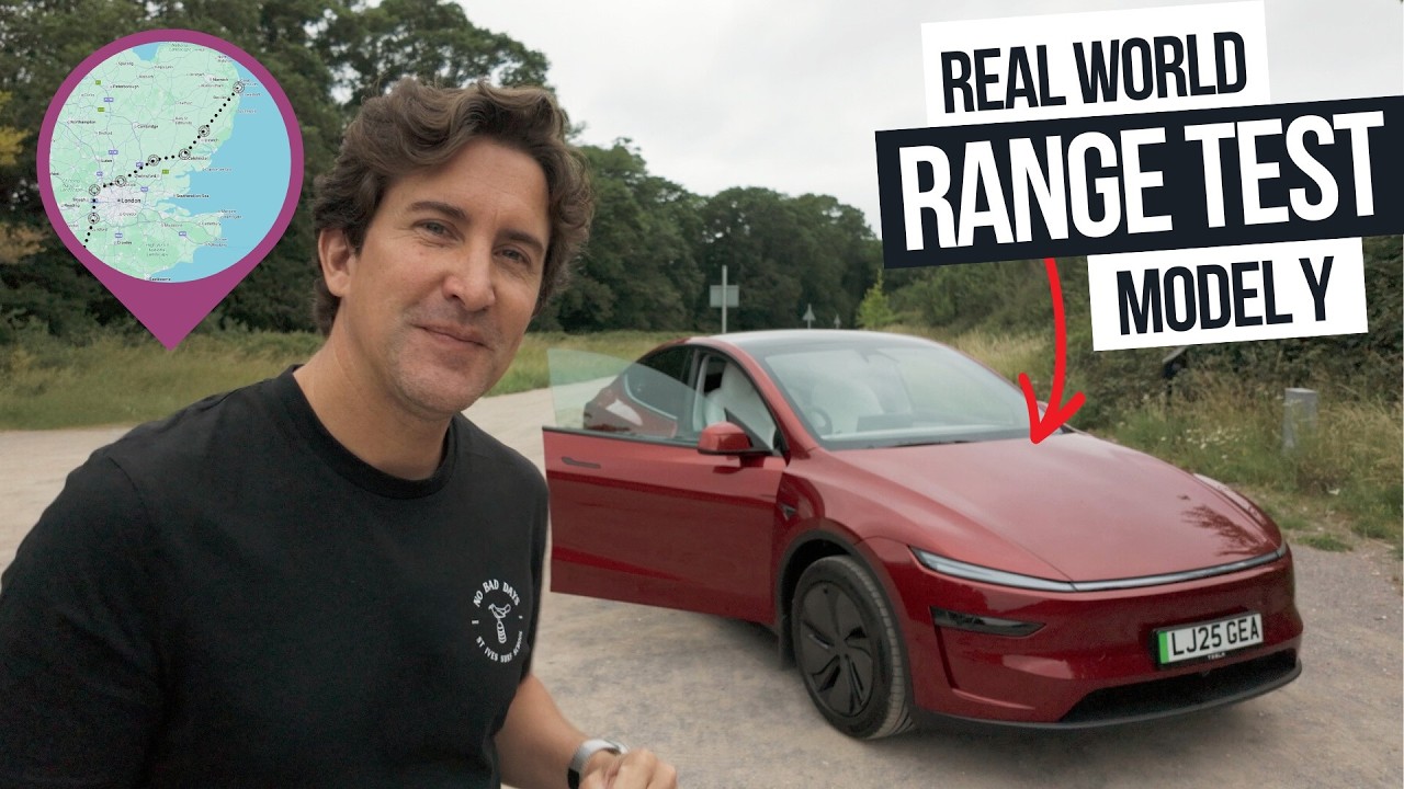 2025 Tesla Model Y Long Range RWD (Real World Range Test.)