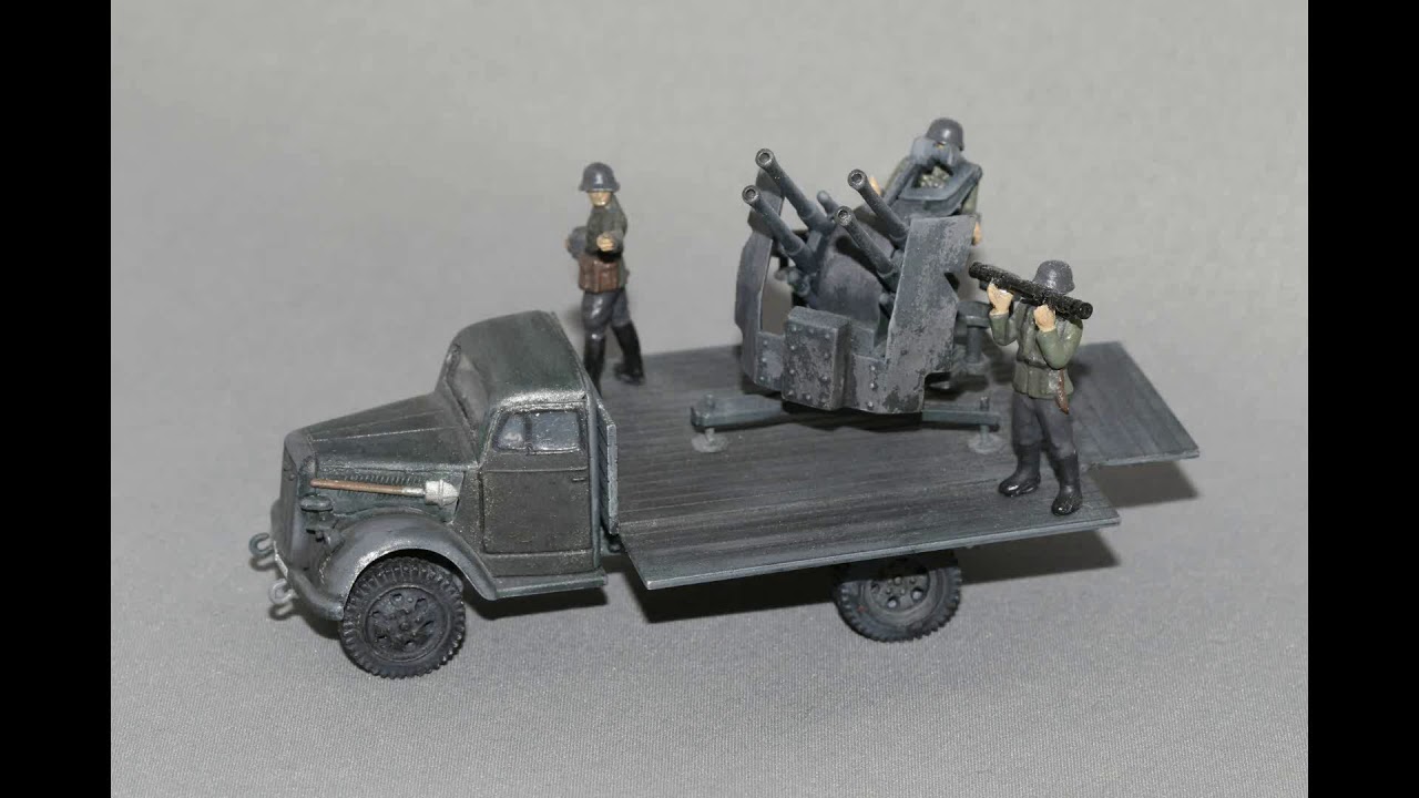 ESCI 1/72 Model Kit Opel 'Blitz' with A.A Flak 38 - Build Reveal