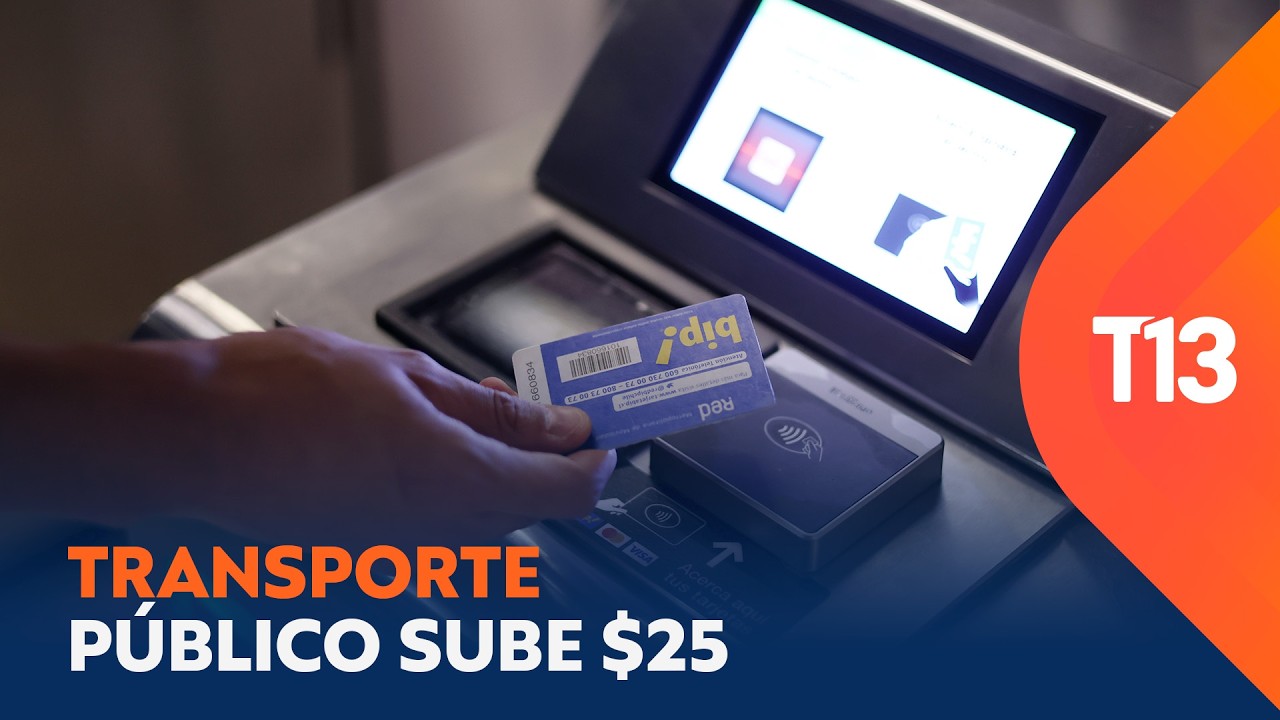 Tarifa del transporte público sube $25