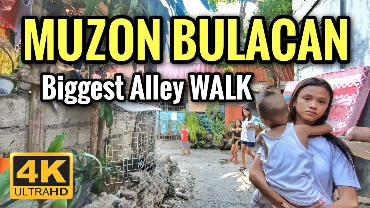 THE BIGGEST ALLEY in The Philippines - Muzon Bulacan Pabahay 2000 Residence Walk [4K] 🇵🇭