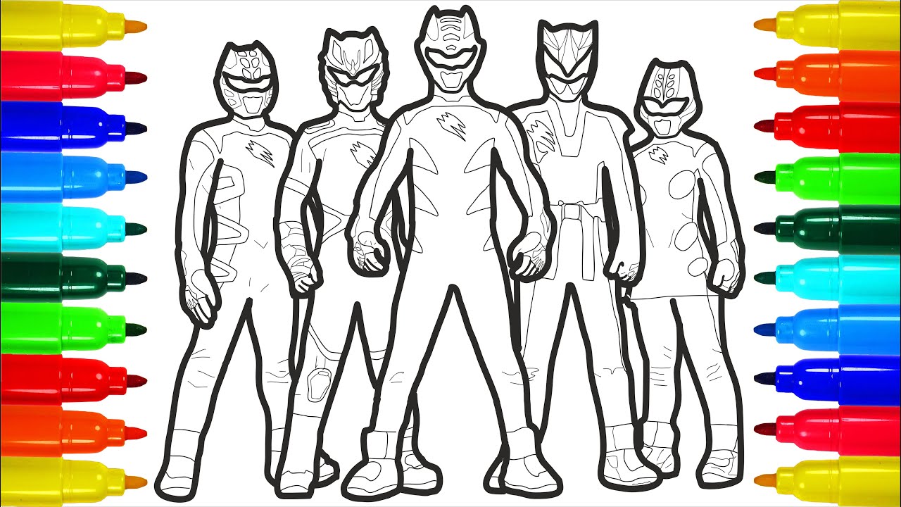 Power Rangers Space Assault Coloring Page