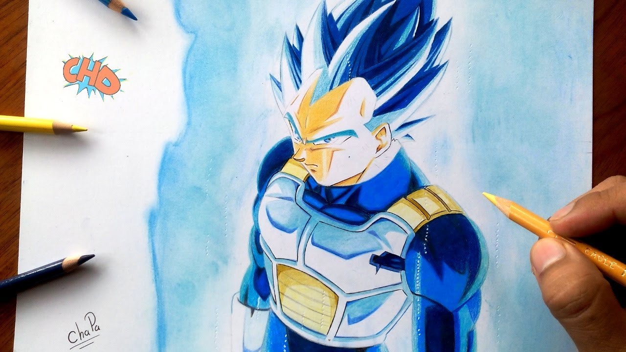 Cómo Dibujar a VEGETA Ssj blue “Maximo Poder” | How To Draw Vegeta  BEYOND Super Saiyan Blue