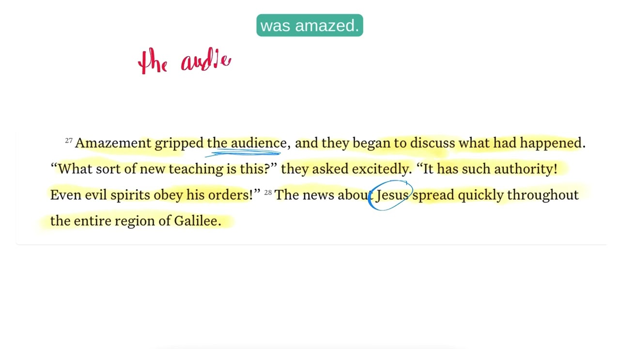 Learn English - Walk through Mark 1.27-28