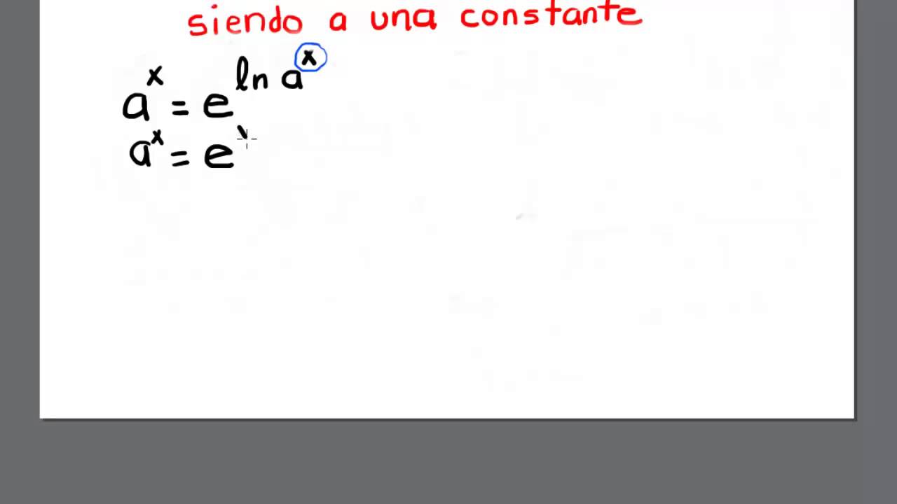Derivada de a^x (Demostración)