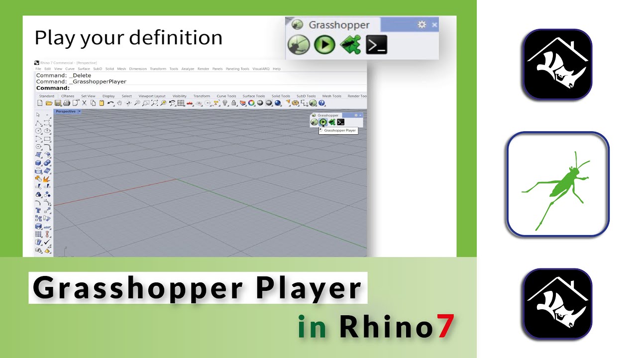 How to use Grasshopper Player in Rhino7?