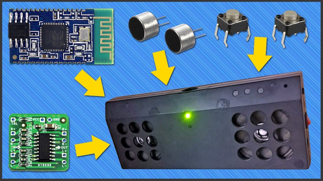 ✅ Самодельная БЛЮТУЗ КОЛОНКА 🔨 Bluetooth МОДУЛЬ BK8000L 💠 СХЕМА ПОДКЛЮЧЕНИЕ AUX MIC КНОПКИ 🚧