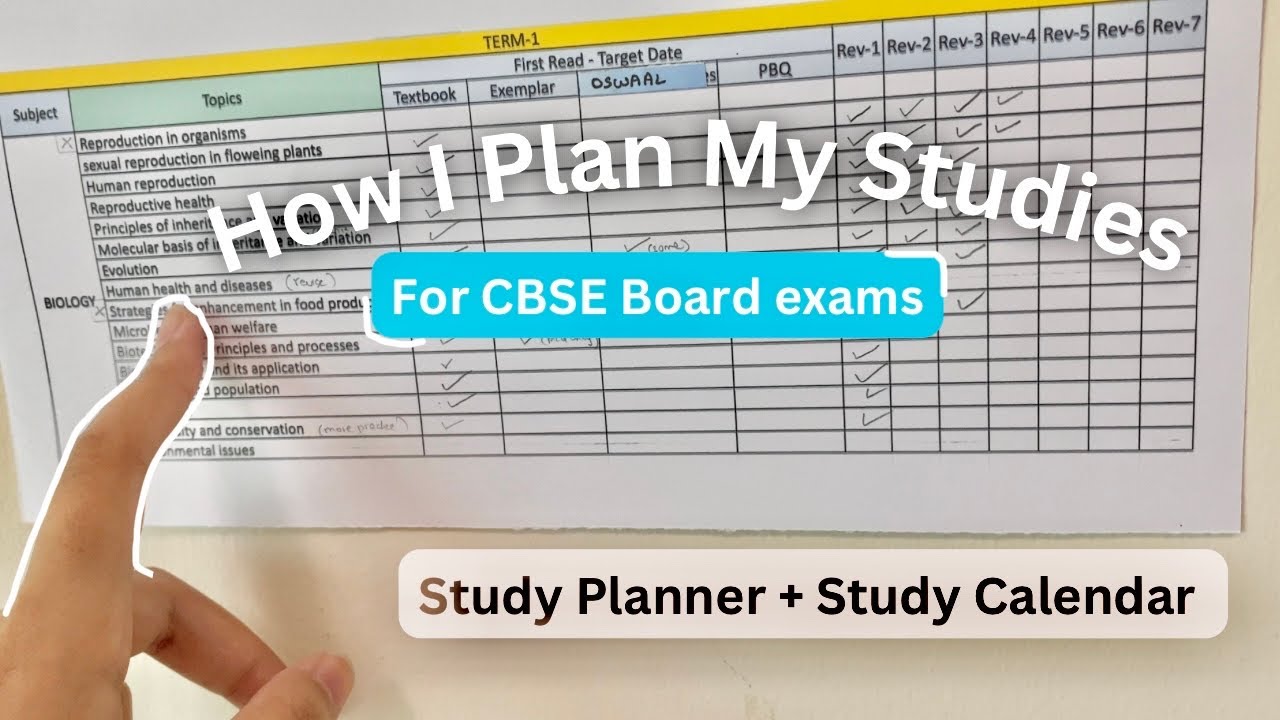How to Plan Your Studies?? STUDY PLANNER + STUDY CALENDAR | Board Exam Planning