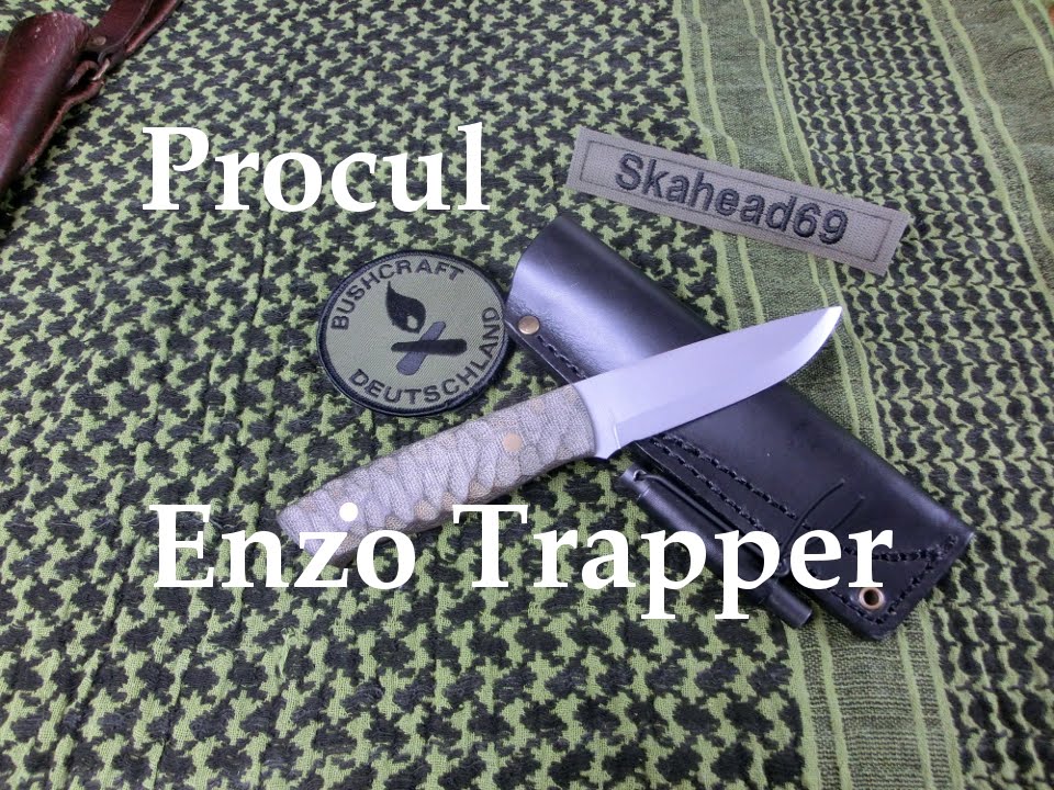 Procul Enzo Trapper +  BUSHCRAFT Lederscheide - Super Unikat f&uuml;r wenig Geld!