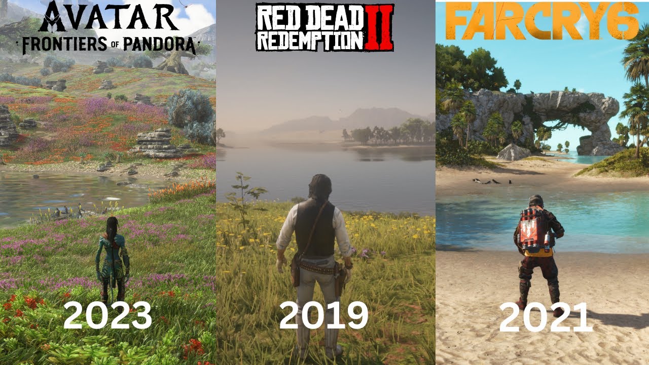 Avatar: Frontiers of Pandora VS Red Dead Redemption 2 vs Far Cry 6 - Physics and Details Comparison