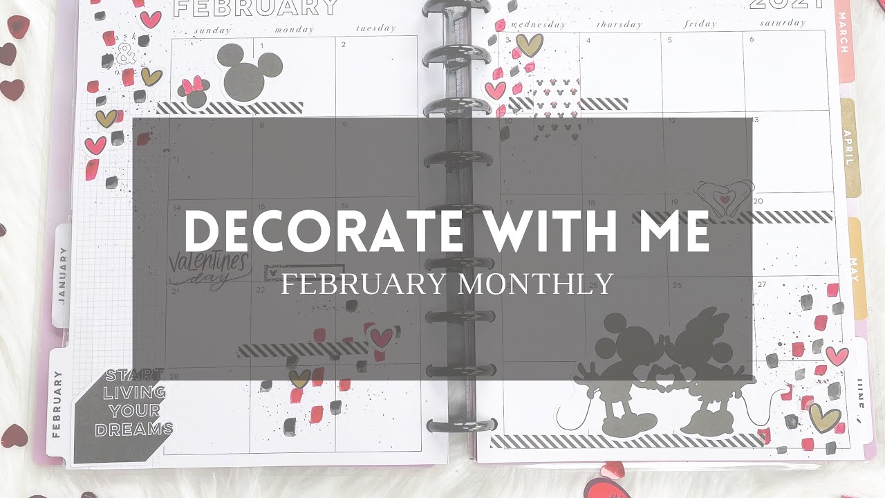 MONTHLY SET UP // DECORATE WITH ME // CLASSIC HAPPY PLANNER // FEBRUARY