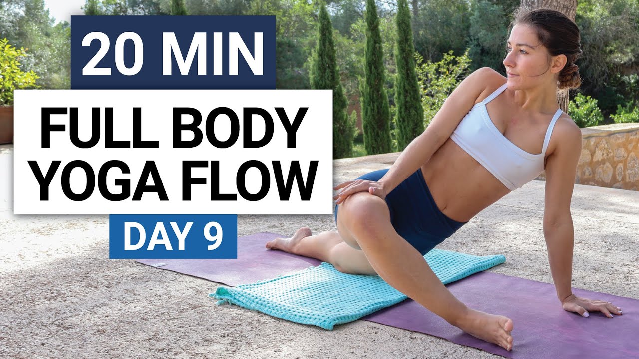 20 Min Full Body Yoga Flow | Strength, Flexibility & Mobility | Day 9 - 30 Day Yoga Challenge