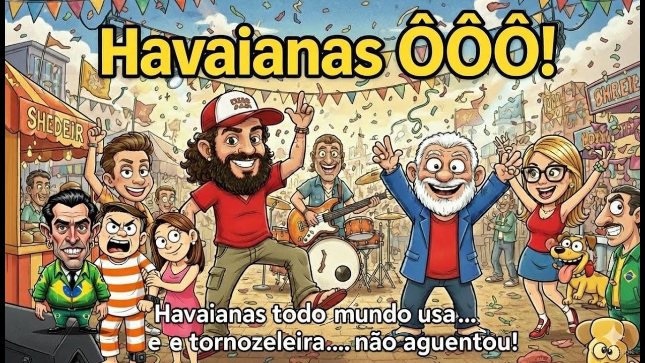 Havaianas Ô Ô Ô 🎶 Marchinha de Carnaval Animada (Esquerda x Direita)