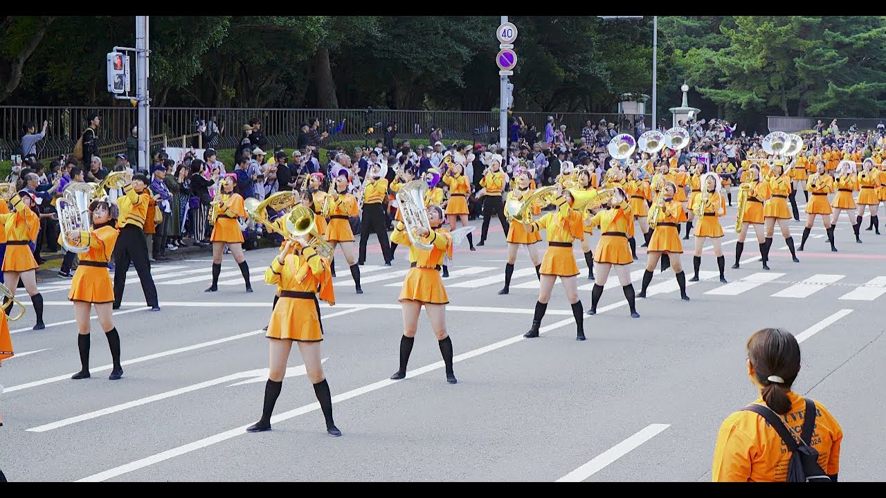 【4K 30fps HDR】 京都橘高校吹奏楽部 マーチングカーニバル in 別府 2024 パレード編   KYOTO TACHIBANA SHS BAND