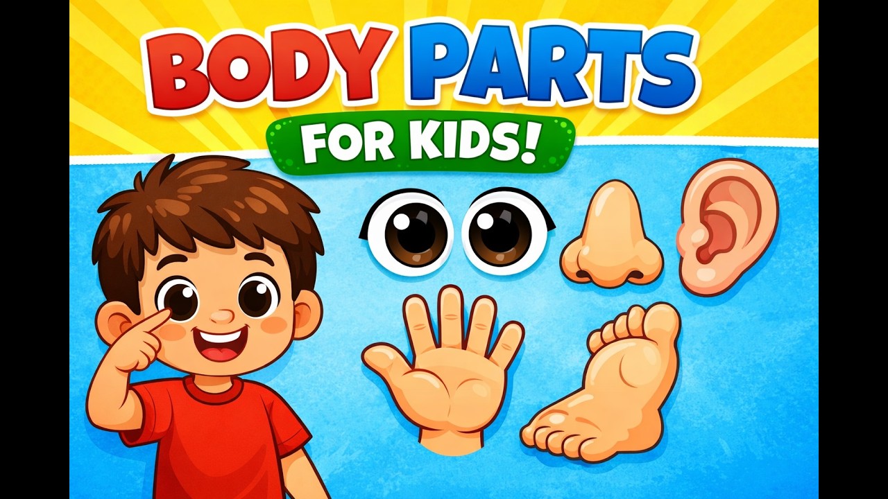 Body Parts Name in English| Fun Educational Video for Kids| Learning video