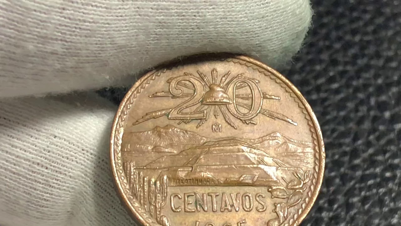 Moneda De 20 centavos 1965 Mexico