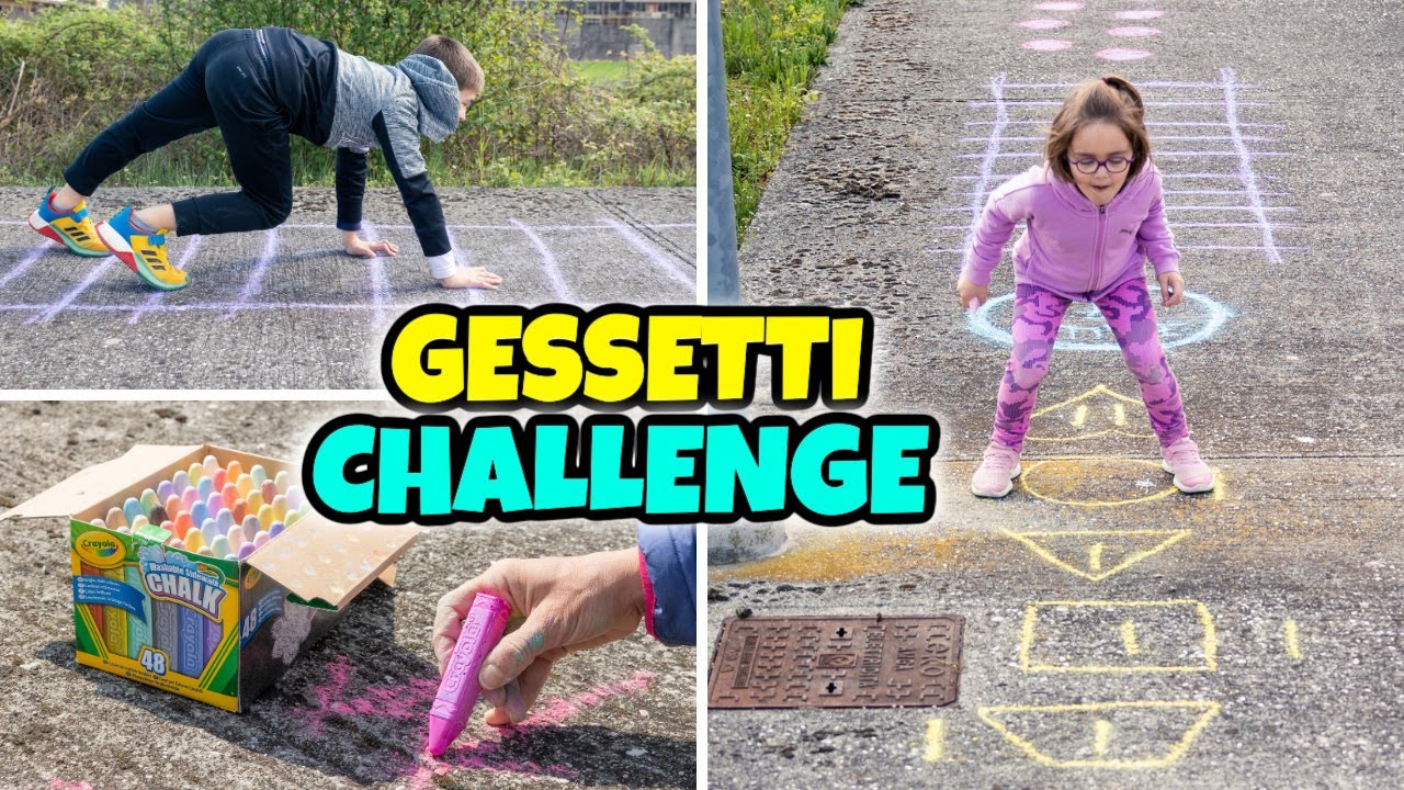 PERCORSO INCREDIBILE coi GESSETTI COLORATI sul Marciapiede